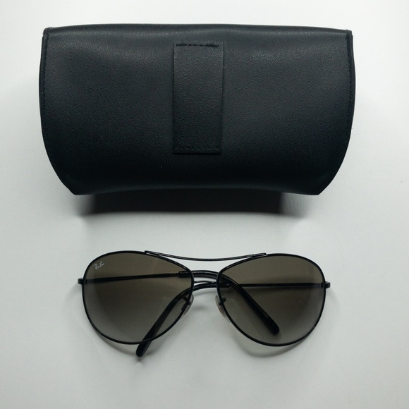 Ray Ban Black Aviator Sunglasses - Picture 4 of 8